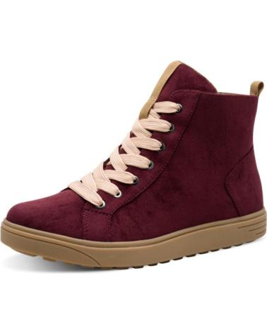 STIVALETTO VEGANO JANA 25280 BORDEAUX GRANATO CON LACCI GRANATE