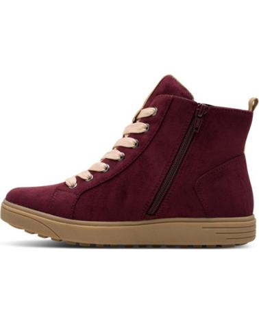 STIVALETTO VEGANO JANA 25280 BORDEAUX GRANATO CON LACCI GRANATE