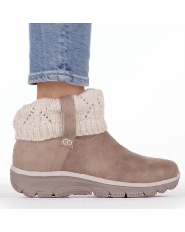 SKECHERS SLIP-INS EASY COZY WEATHER TAUPE TAUPE