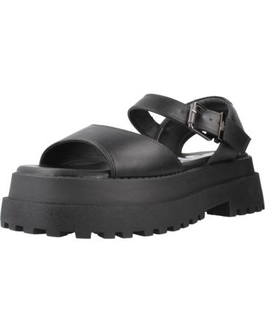 BUFFALO PLUTO JOJO SANDALEN SCHWARZ MIT PLATEAU BLACK