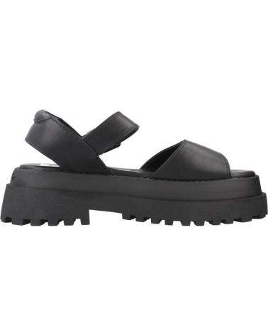 BUFFALO PLUTO JOJO SANDALEN SCHWARZ MIT PLATEAU BLACK