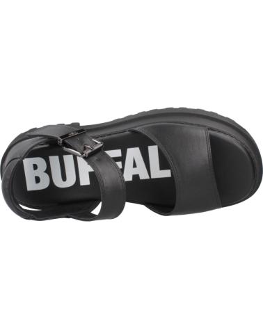 BUFFALO PLUTO JOJO SANDALEN SCHWARZ MIT PLATEAU BLACK