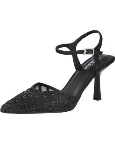 MENBUR 26184 SANDALIAS DE TACÓN DE FIESTA NEGRAS NEGRO