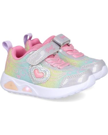 BUBBLE BOBBLE KIDS C1270-S ZAPATILLAS DEPORTIVAS CON LUCES PLATA/ARCOÍRIS PLATA