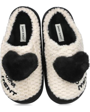 CHAUSSONS L&R SHOES 9633 NOIRS AVEC CŒUR ET TEXTE NEGRO