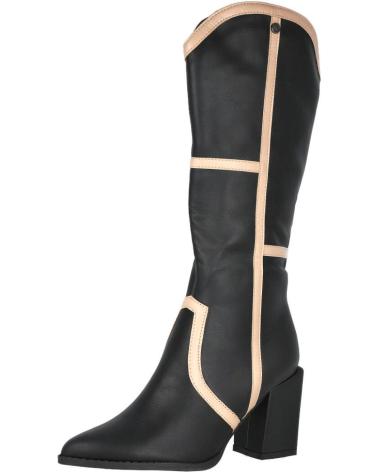 L&R SHOES BUONAROTTI A-5411 BOTAS BICOLOR DE TACON MUJER NEGRO