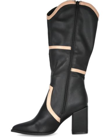 L&R SHOES BUONAROTTI A-5411 BOTAS BICOLOR DE TACON MUJER NEGRO