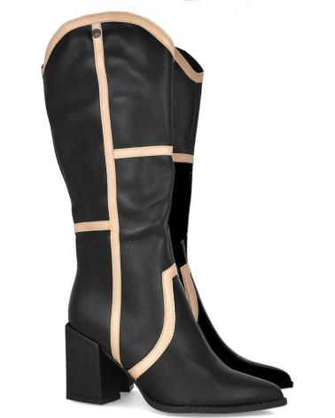 L&R SHOES BUONAROTTI A-5411 BOTAS BICOLOR DE TACON MUJER NEGRO