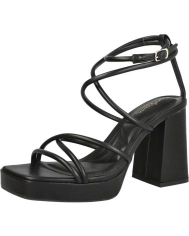 L&R SHOES LR SHOES JM557 SANDALIAS DE TACON PLATAFORMA NEGRO