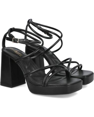 L&R SHOES LR SHOES JM557 SANDALIAS DE TACON PLATAFORMA NEGRO