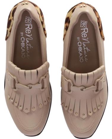 MOCASSINS CHIKA10 RE SAUCE 09 BEIGE AVEC IMPRIMÉ ANIMAL BEIG-BEIGE