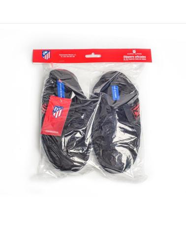 MARPEN ZAPATILLA PARA CASA ATLETICO DE MADRID ACOLCHADAS OFICIALES NEGRO