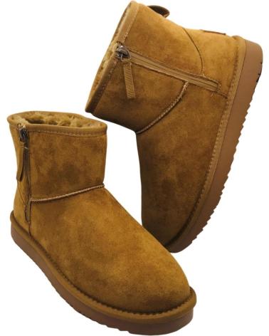 STIVALETTI BASSI XTI 144443 CAMEL BEIGE CON INTERNO IN PELLICCIA CAMEL