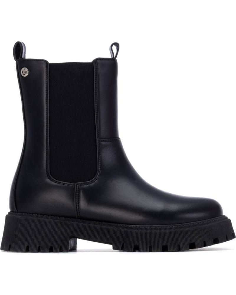 XTI 130541 BLACK CHELSEA BOOTS WITH TRACK PLATFORM AND ZIPPER NEGRO