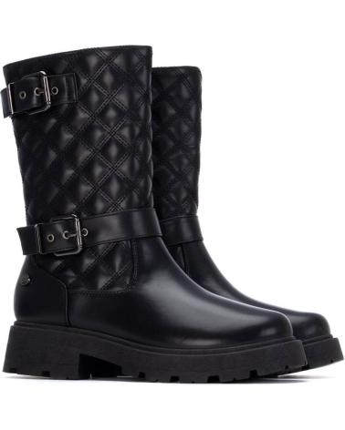 XTI BOOT 130408 BLACK QUILTED WITH BUCKLES NEGRO
