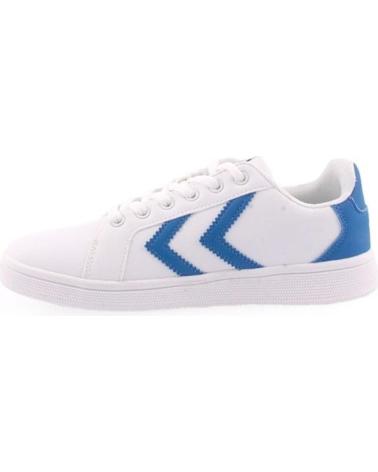HUMMEL ZAPATILLAS DERBY COURT JR BLANCO CON AZUL WHITE-TRUE