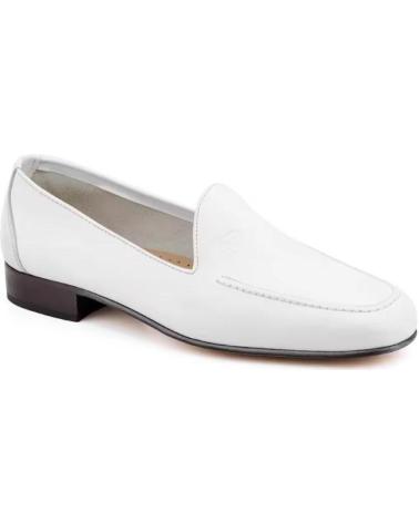 NIKKOE MOCASINES DE PIEL PARA HOMBRE CALZADO ELEGANTE Y COMODO TALL BLANCO