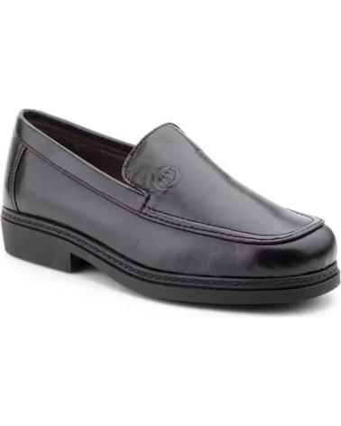 IBERICO SHOES MOCASIN CLASICO DE PIEL PARA HOMBRE CON TACON COMODO MODELO NEGRO