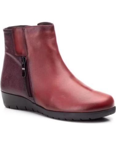 JAM BOTINES DE PIEL PARA MUJER CON CUNA BAJA Y CREMALLERA LATERA AZUL