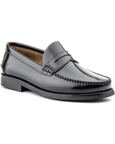 JAM MOCASINES DE PIEL PARA HOMBRE ESTILO CLASICO CON ANTIFAZ LIS NEGRO