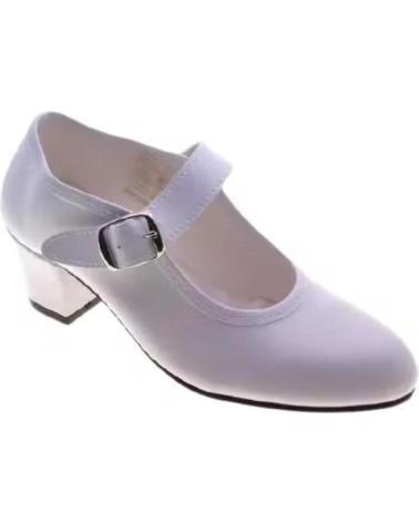 ZAPATOS DE FLAMENCO PASOS DE BAILE MODELO BLANCO - FABRICADOS EN ESPAÑA BLANCO