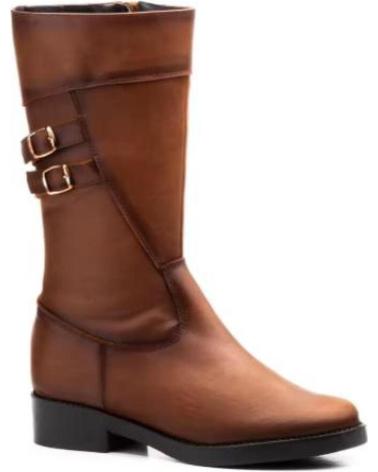 JAM LEATHER BOOTS MODEL 1010 WITH BROWN BUCKLES MARRóN
