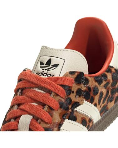 SCARPE ADIDAS SAMBA OG JI2734 STAMPA ANIMALIER LEOPARDO CON DETTAGLI CREMA E ROSSI BROWN