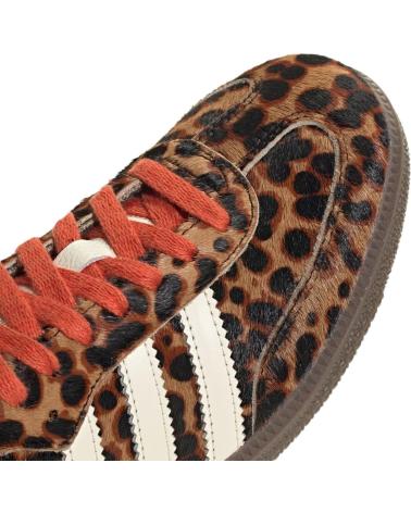 SCARPE ADIDAS SAMBA OG JI2734 STAMPA ANIMALIER LEOPARDO CON DETTAGLI CREMA E ROSSI BROWN