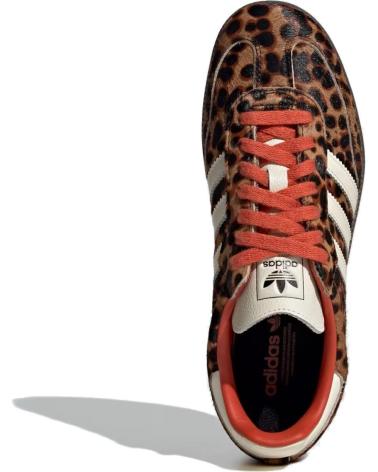 SCARPE ADIDAS SAMBA OG JI2734 STAMPA ANIMALIER LEOPARDO CON DETTAGLI CREMA E ROSSI BROWN