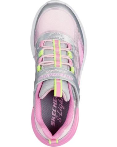 SKECHERS S-LIGHTS COSMIC GLOW PLATA CON LUCES PLATEADO
