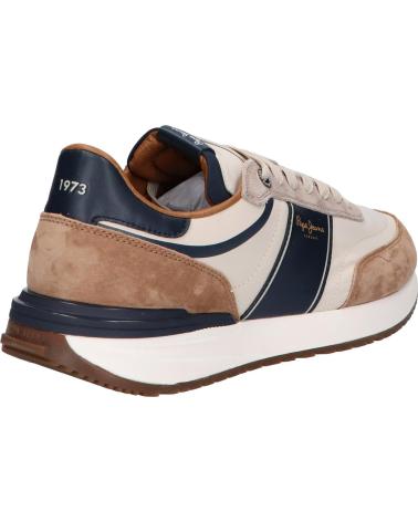 PEPE JEANS SNEAKER BUSTER SERIE M PMS600008 COGNAC MIT BLAUEN DETAILS 879COGNAC