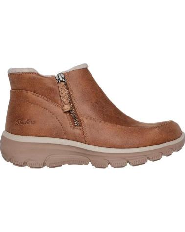 SKECHERS LEATHER ANKLE BOOT 168031 BROWN CUERO