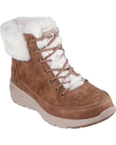 SKECHERS BOOTS 144202 TAUPE LEATHER CUERO