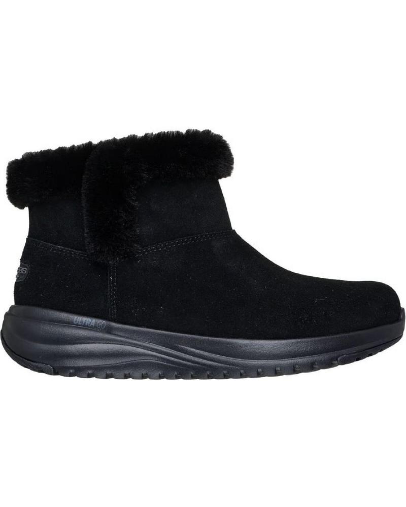 SKECHERS 144775 BLACK SUEDE ANKLE BOOTS NEGRO