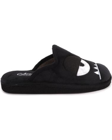CABRERA PANTOFOLE NERE MODELLO 2934 CON DESIGN DIVERTENTE NEGRO