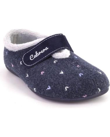 CABRERA 3202 PANTOFOLE BLU NAVY CON CHIUSURA A STRAPPO AZUL MARINO