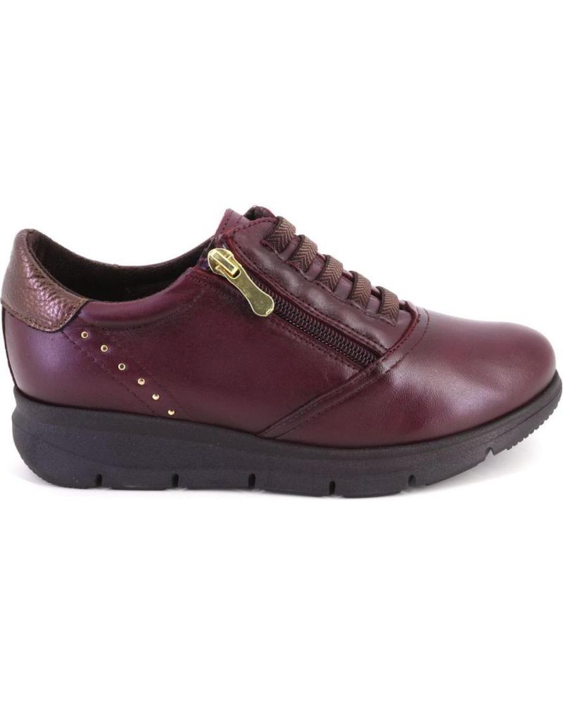 KAOLA 6145 SCARPE IN PELLE BORDEAUX CON CERNIERA E LACCI BURDEOS