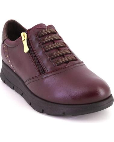 KAOLA 6145 SCARPE IN PELLE BORDEAUX CON CERNIERA E LACCI BURDEOS