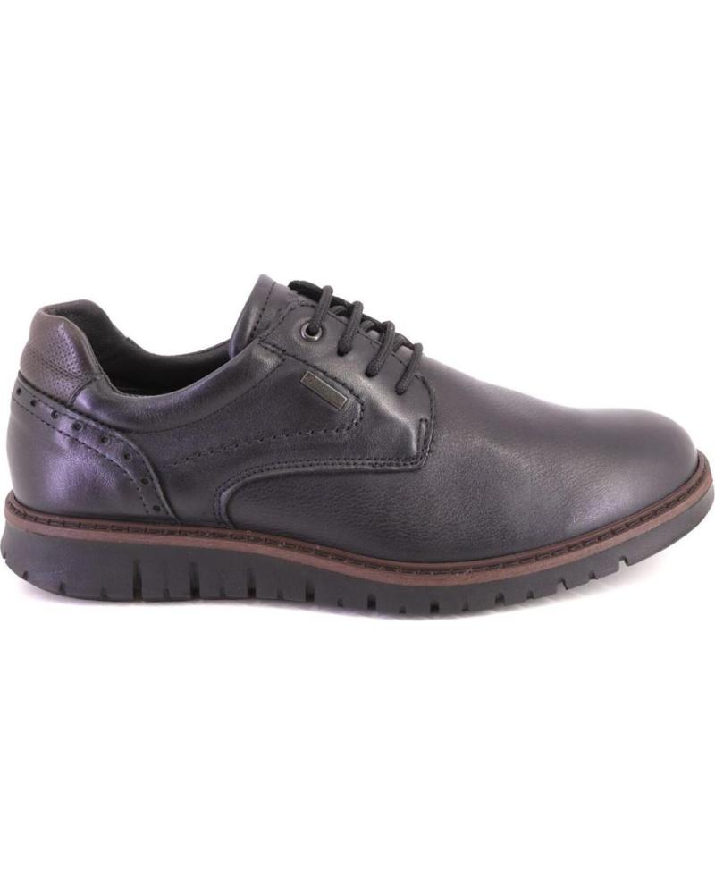IGI&CO 86152 - SAPATOS DE COURO PRETO COM ATACADORES NEGRO