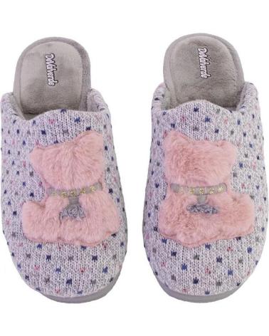 DEVALVERDE 1176 ZAPATILLAS DE INTERIOR GRISES CON DISEÑO DE OSITO GRIS