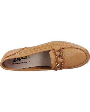 24 HORAS ZAPATOS CONFORT MUJER MODELO 26410 COLOR MARRON CUERO