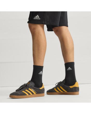 ADIDAS GAZELLE MANCHESTER UNITED JR1410 UTILITY BLACK / AMARELO PRELOVED GREY