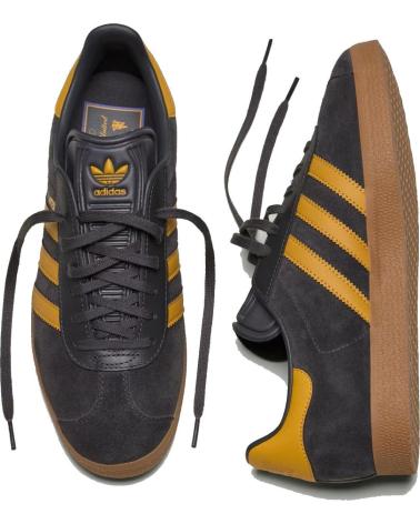 ADIDAS GAZELLE MANCHESTER UNITED JR1410 UTILITY BLACK / AMARELO PRELOVED GREY
