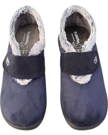 PLUMAFLEX CHAUSSONS 14117 MARINE AVEC FERMETURE ADHÉRENTE ET DOUBLURE DOUCE AZUL