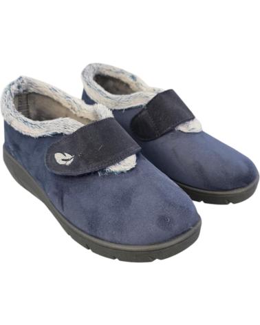 PLUMAFLEX CHAUSSONS 14117 MARINE AVEC FERMETURE ADHÉRENTE ET DOUBLURE DOUCE AZUL