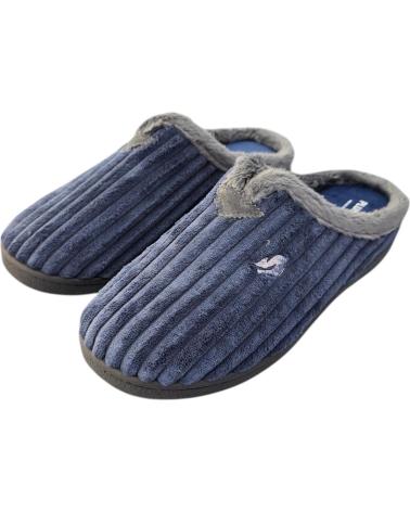 ROAL CHAUSSONS TYPE MULE 12027 MARINE À TEXTURE NERVURÉE AZUL