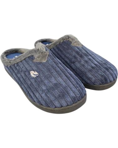 ROAL CHAUSSONS TYPE MULE 12027 MARINE À TEXTURE NERVURÉE AZUL