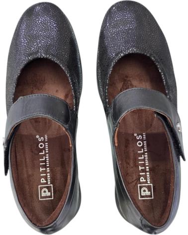 PITILLOS MARY-JANES SPORT 10712 AUS SCHWARZEM LEDER NEGRO