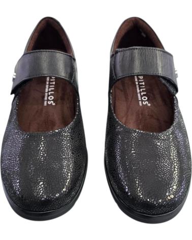 PITILLOS MARY-JANES SPORT 10712 AUS SCHWARZEM LEDER NEGRO