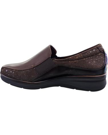 PITILLOS 10702 MOKASSIN AUS BRAUNEM LEDER UND LACKLEDER MIT PLATEAU MARRóN